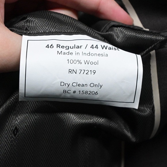 Joseph Feiss 46R Brown Superfine Wool 2 Button Blazer Suit Jacket Sport Coat - Picture 8 of 10